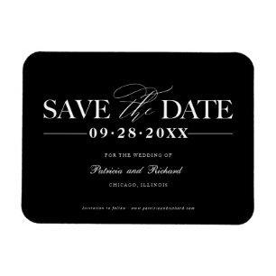 Simple Stylish Wedding Save The  Date Non Photo Magnet