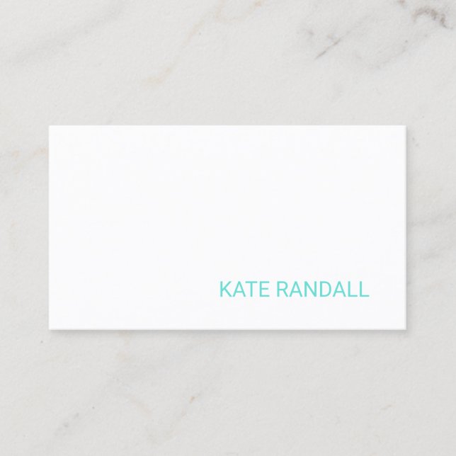 Simple Stylish White Professional Business Card (Front)