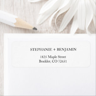 Simple Stylish White Wedding Return Address RSVP E