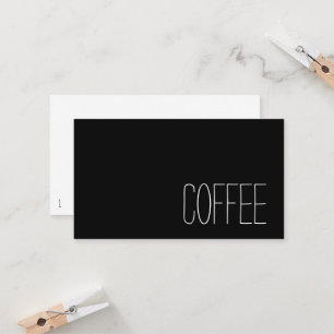 Simple Stymie Word Dark Loyalty Coffee Punch-Card