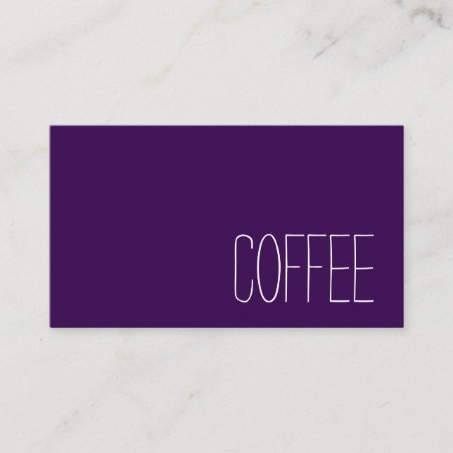 Simple Stymie Word Dark Loyalty Coffee Punch-Card Card (Front)