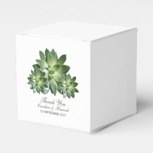 Simple Succulent Wedding Favour Boxes
