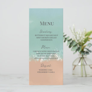Simple Summer Seaside Beach Wedding Menu