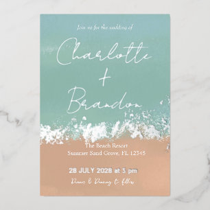 Simple Summer Seaside Beach Wedding Silver