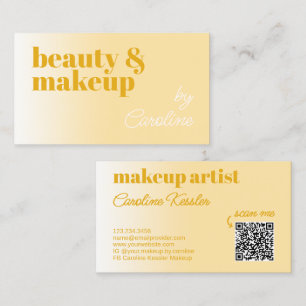 Simple Summer Tuscan Sun Yellow White Calligraphy Business Card