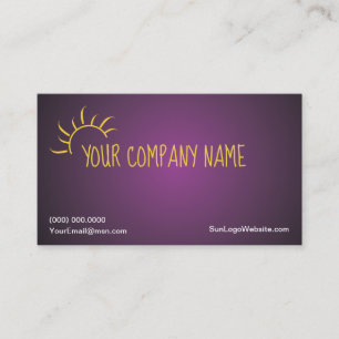 Simple Sun Logo Business Card Design