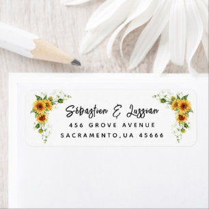 Simple Sunflower Return Address 