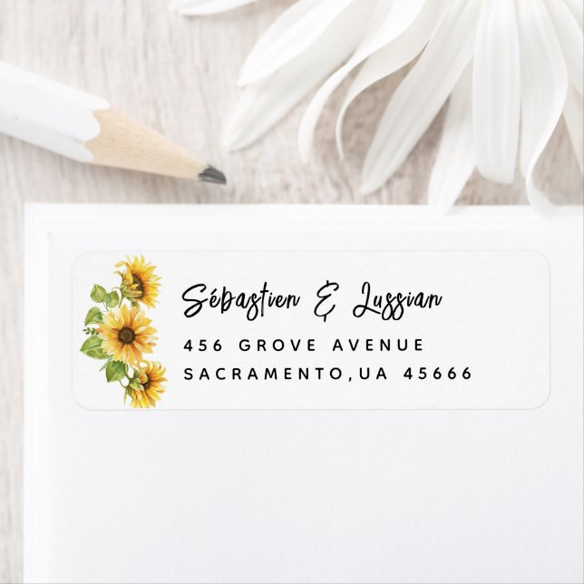 Simple Sunflower Return Address  (Insitu)