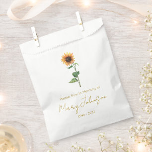 Simple Sunflower Seed packet Funeral Favour Bags