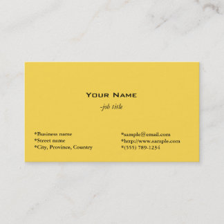 simple, sunlight business card. card