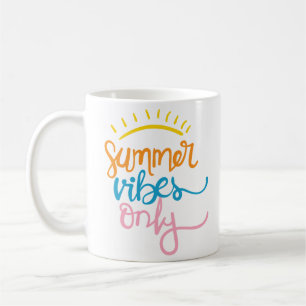 Simple Sunny Cheerful Playful Orange Blue Pink Sun Coffee Mug