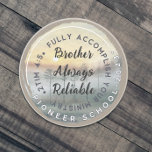 Simple Sunrise Pioneer School Personalizable Coaster<br><div class="desc">Introducing our Simple Sunrise Pioneer School Personalizable coaster, the perfect gift for a pioneer getting ready for or showing up to this year’s Pioneer School. Made with high-quality materials, this coaster features the scripture of 2 Timothy 4:5 and can be personalised with a name, congregation, date, etc. of your choice....</div>