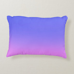 Simple Sunset Ombre Effect Blue & Pink Decorative Cushion