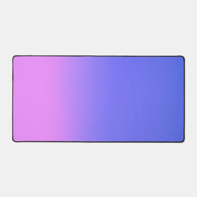 Simple Sunset Ombre Effect Blue & Pink Desk Mat (Front)