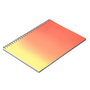 Simple Sunset Ombre Effect orange & yellow Notebook