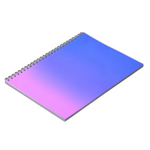 Simple Sunset Ombre Effect Pink & Blue Notebook