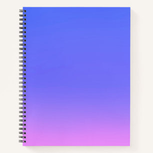 Simple Sunset Ombre Effect Pink & Blue  Notebook