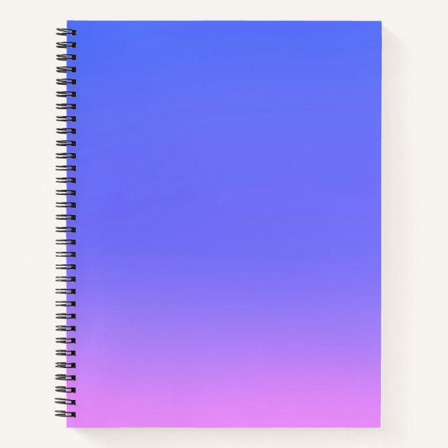 Simple Sunset Ombre Effect Pink & Blue  Notebook (Front)