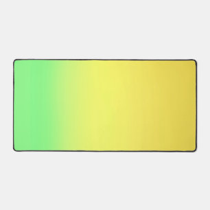 Simple Sunset Ombre Effect Yellow & Green   Desk Mat
