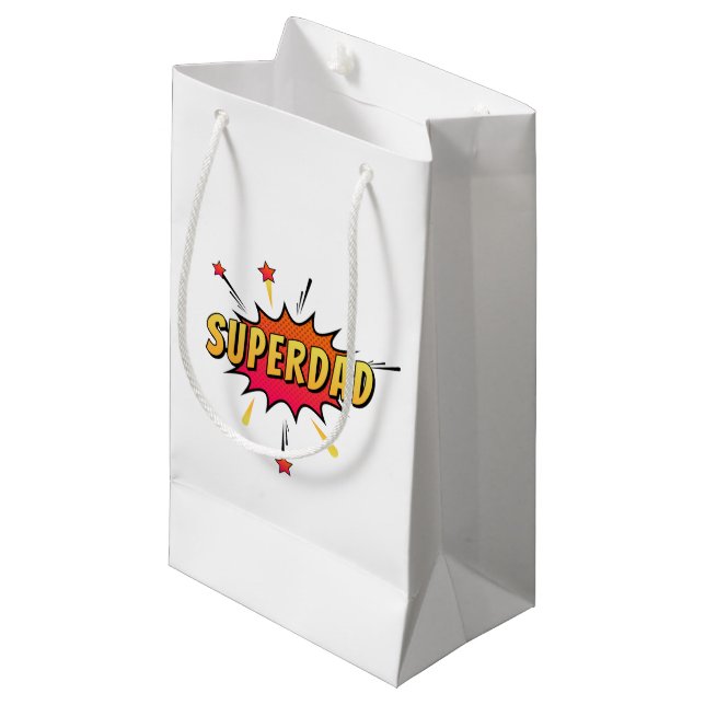 Simple Superdad Comic Retro Pop Art | Gift Bag (Front Angled)