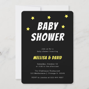 Simple Superhero Baby Shower Invitation 