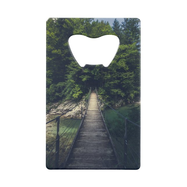 Simple suspension bridge over river Idrijca, Slove (Front)