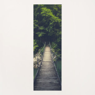 Simple suspension bridge over river Idrijca, Slove Yoga Mat