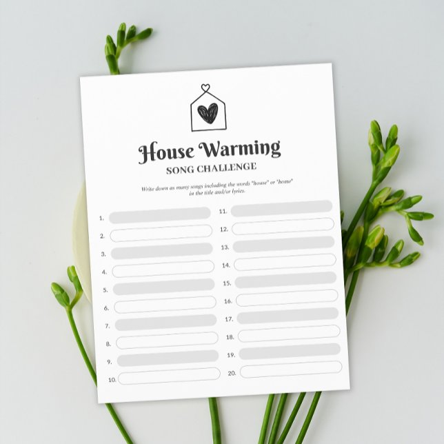 Simple Sweet Heart House Warming Party Game (Simple Sweet Heart House Warming Party Game)