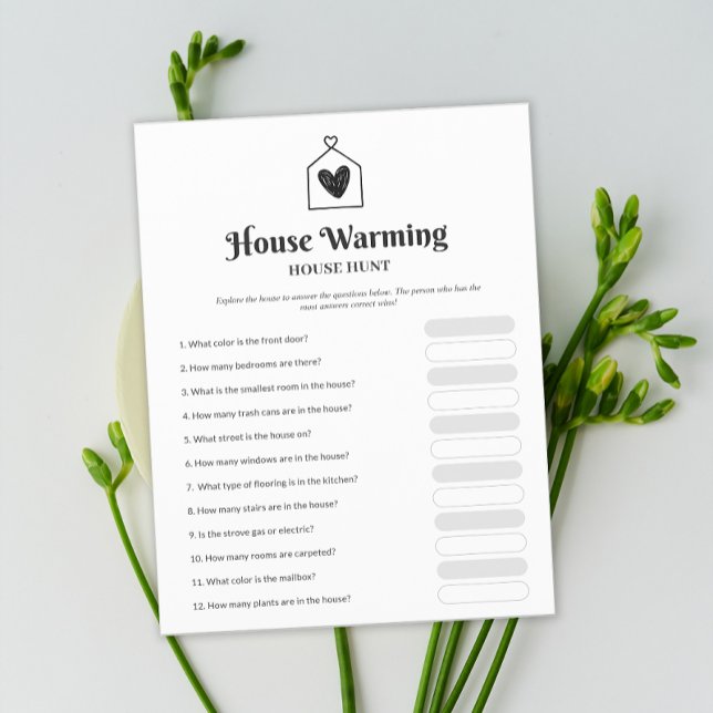 Simple Sweet Heart House Warming Party Game (Simple Sweet Heart House Warming Party Game)