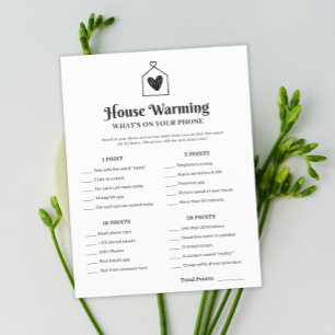 Simple Sweet Heart House Warming Party Game