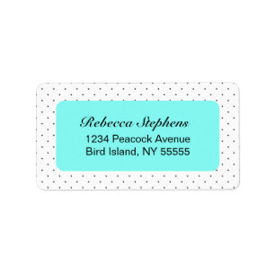 Simple Sweet Polka Dot- Blue and Black Label