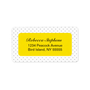 Simple Sweet Polka Dot- Yellow and Black Label