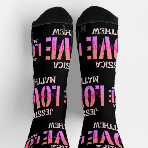 Simple Sweet Romantic Love Couple Valentines Gift Socks