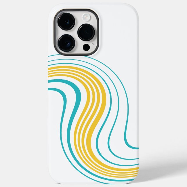 Simple Swirl - Turquoise and Yellow Case-Mate iPhone Case (Back)