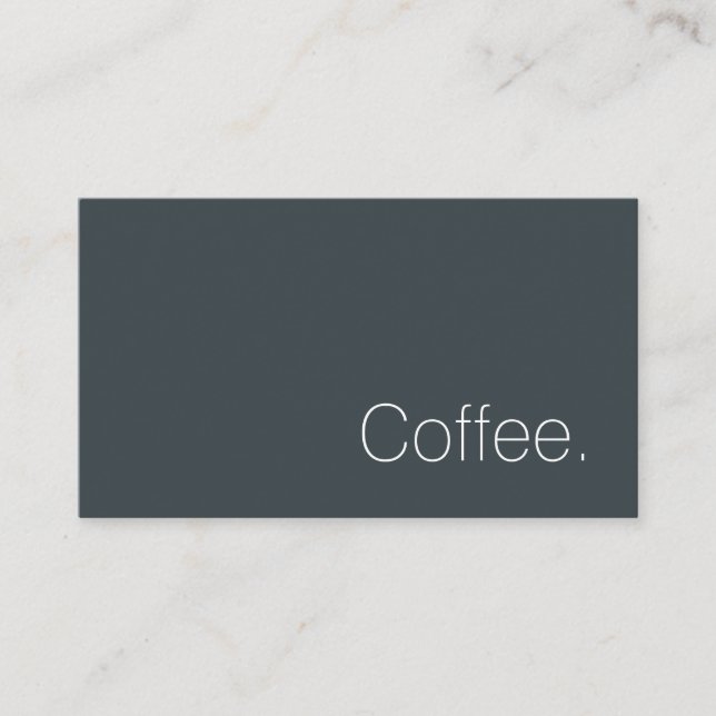 Simple Swiss Word Dark Loyalty Coffee Punch-Card Card (Front)