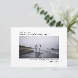 Simple Symmetry Modern Minimalist Photo Wedding Save The Date