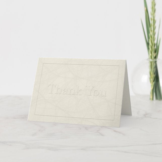 Simple Sympathy Thank You Blank Card (Front)