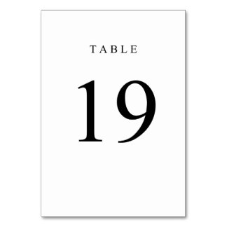 Simple Table Number - 19