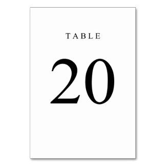 Simple Table Number - 20