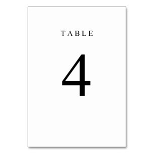 Simple Table Number - 4
