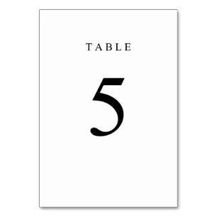 Simple Table Number - 5