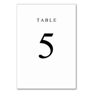 Simple Table Number - 5