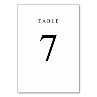 Simple Table Number - 7