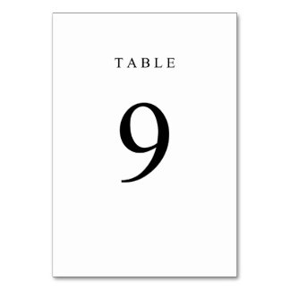 Simple Table Number - 9
