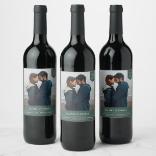 Simple Tag Photo Save The Date Wine Label