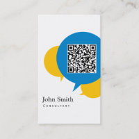 Simple Talk Bubbles Consultant Business Card