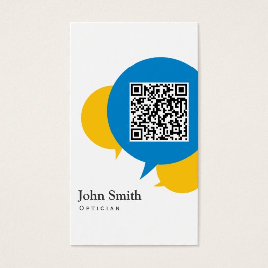 Simple Talk Bubbles Optician Business Card