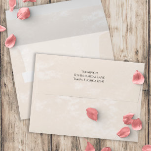 Simple Tan Watercolor Minimalist Elegant Beige  Envelope
