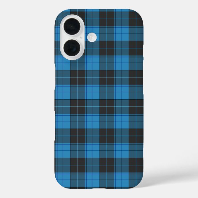 Simple tartan pattern in dark blue Case-Mate iPhone case (Back)
