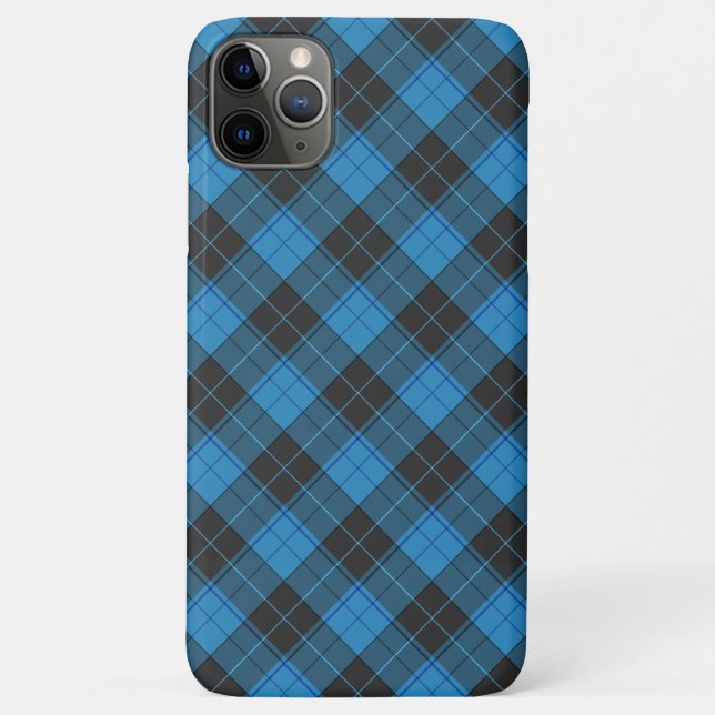 Simple tartan pattern in dark blue diagonal Uncomm Case-Mate iPhone Case (Back)